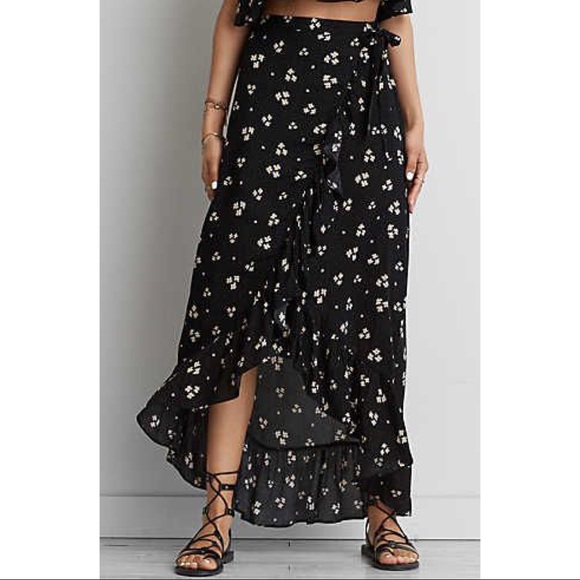 American Eagle Outfitters Dresses & Skirts - NWT [american eagle] floral faux wrap midi skirt